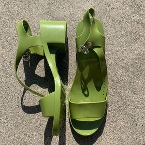 American Apparel Los Angeles Apparel pvc jelly sandal with heel